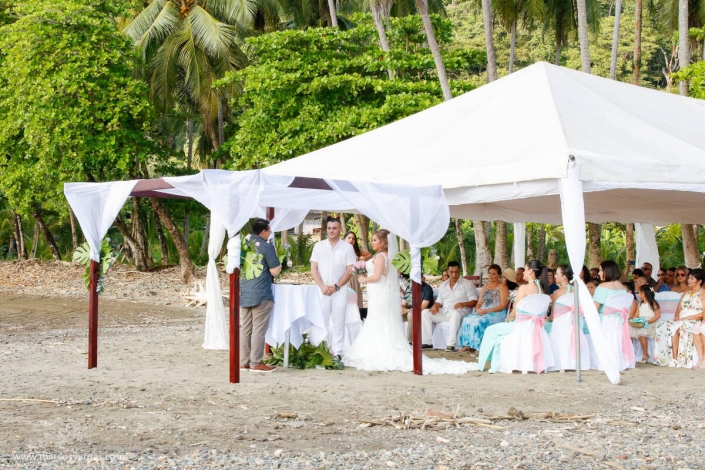 wedding ceremony on the beach in costa rica